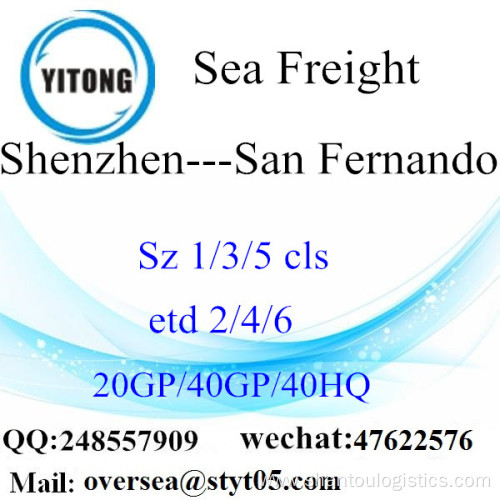 Shenzhen Port Sea Freight Shipping To San Fernando